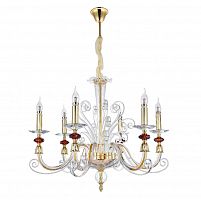 подвесная люстра crystal lux catarina sp6 gold/transparent-cognac в Ижевске