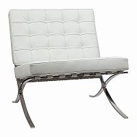 кресло barcelona chair экокожа белое в Ижевске