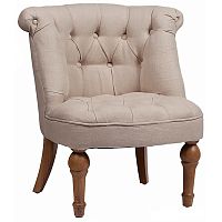 кресло sophie tufted slipper chair бежевое в Ижевске
