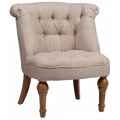 кресло sophie tufted slipper chair бежевое в Ижевске