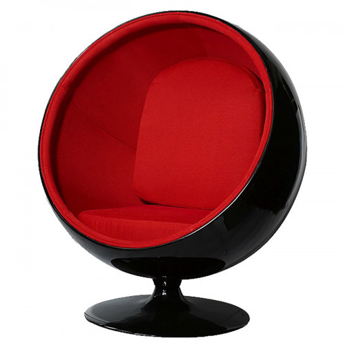 кресло eero ball chair черно-красное в Ижевске