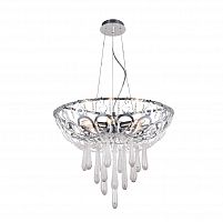 подвесная люстра crystal lux dorotea sp5 d450 chrome прозрачная в Ижевске