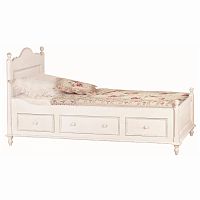 кровать полутораспальная 120х190 белая с ящиками нордик в Ижевске