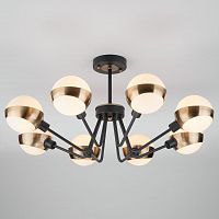 потолочная люстра eurosvet jasper 70093/8 черная белая в Ижевске