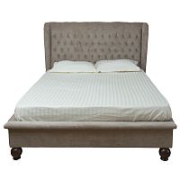 кровать двуспальная 160х200 из велюра бежевая bliss в Ижевске
