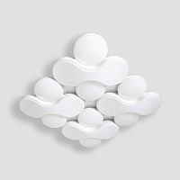 потолочный светодиодный светильник ambrella light orbital granule fg1066/4 wh 208w d720*720 в Ижевске