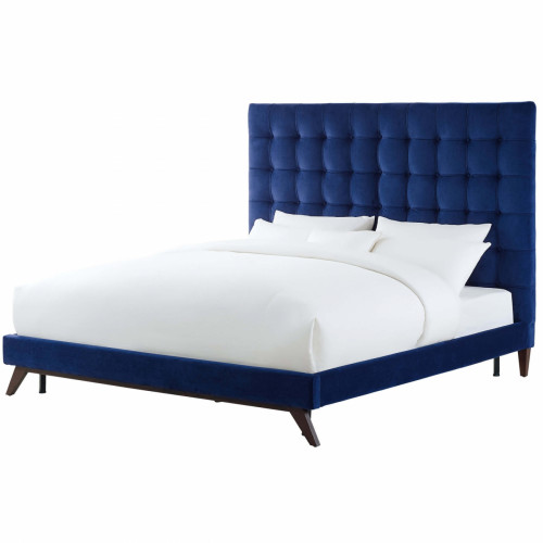 кровать eden 90х200 синий велюр р в Ижевске