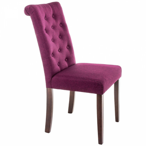 стул деревянный amelia dark walnut / fabric purple в Ижевске