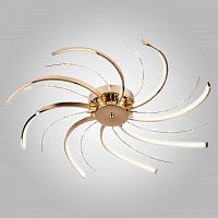 потолочная светодиодная люстра eurosvet twist 90054/8 золото в Ижевске