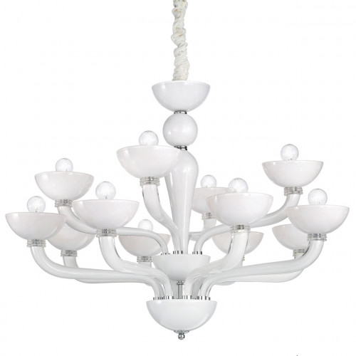 люстра дизайнерская ideal lux casanova белая, хром в Ижевске
