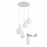 подвесная люстра ideal lux soft sp6 bianco в Ижевске