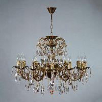 подвесная люстра ambiente alicante 8888/12 pb tear drop бронза в Ижевске