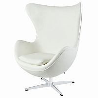 кресло egg chair by arne jacobsen белое в Ижевске