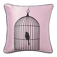 подушка с птичкой в клетке birdie in a cage pink в Ижевске