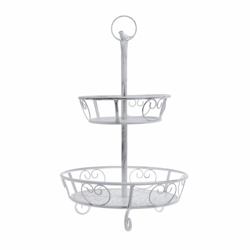 блюдо-этажерка, 2 уровня белого цвета в Ижевске