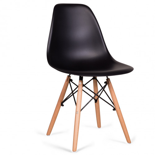 стул деревянный pc-015 черный (eames style) в Ижевске