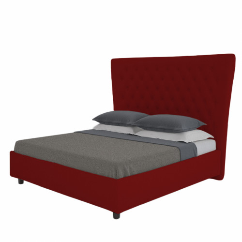 кровать двуспальная 180х200 красная из велюра quicksand в Ижевске