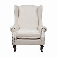 кресло collins wingback chair кремовая ткань в Ижевске