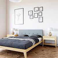 кровать двуспальная с мягким изголовьем 160x200 светло-коричневая fly soft в Ижевске