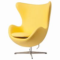 кресло egg chair кожа желтое в Ижевске