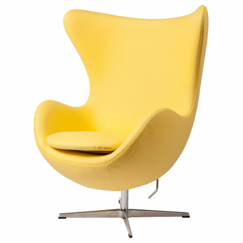 кресло egg chair кожа желтое в Ижевске