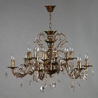 подвесная люстра ambiente alicante 8888/6+6 pb tear drop бронза в Ижевске
