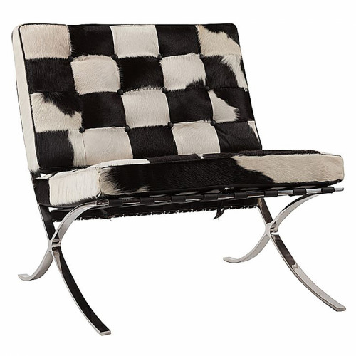 кресло barcelona chair черно-белое в Ижевске