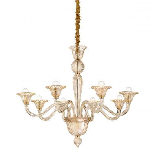 подвесная люстра ideal lux brigitta sp8 ambra в Ижевске