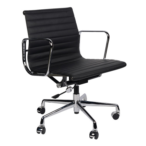 кресло eames style черная кожа в Ижевске