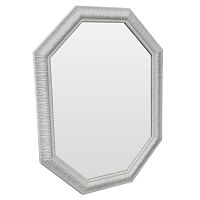 зеркало белое восьмиугольное вытянутое с декором white luxury в Ижевске