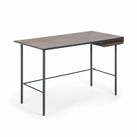 стол mahon desk ореховый шпон, mdf матовый графит в Ижевске