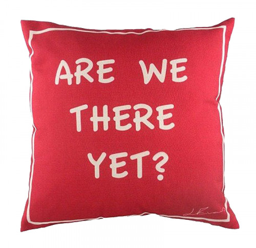 подушка с надписью are we there yet? в Ижевске