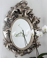 зеркало настенное в резном серебряном багете овьедо florentine silver в Ижевске
