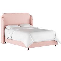 кровать двуспальная с мягкой спинкой 180х200 розовая aurora wingback blush в Ижевске