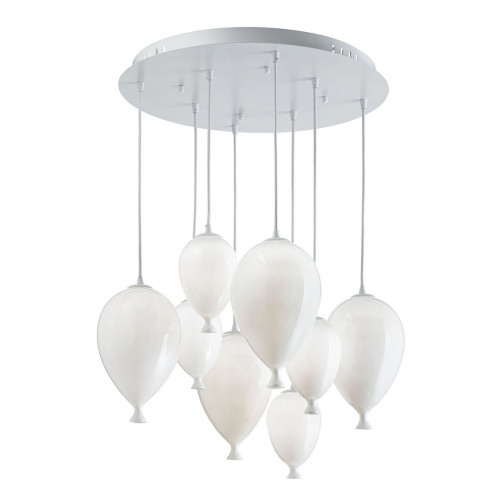 подвесная люстра ideal lux clown sp8 bianco в Ижевске