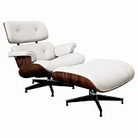кресло lounge chair & ottoman белое в Ижевске