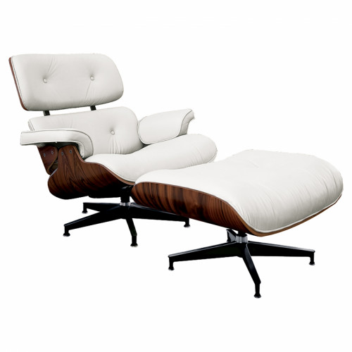 кресло lounge chair & ottoman белое в Ижевске