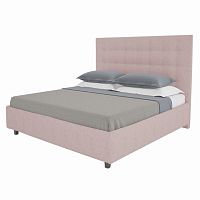 кровать подростковая из велюра 140х200 пыльная роза royal black в Ижевске