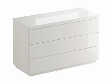 комод kristal 3 ящика белый глянец в Ижевске