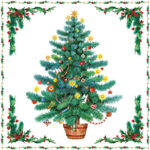 салфетки бумажные рождественская ель в Ижевске