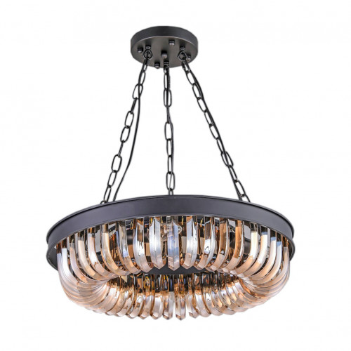 люстра terra black amber d50 черная, стекло янтарного цвета в Ижевске