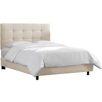 кровать двуспальная с мягкой спинкой 160х200 белая alice tufted talc в Ижевске