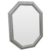 зеркало серебряное восьмиугольное вытянутое с декором silver luxury в Ижевске