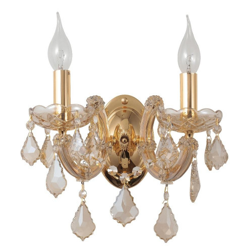 бра crystal lux ines ap2 gold/amber в Ижевске