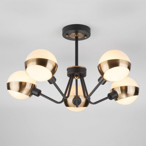 потолочная люстра eurosvet jasper 70093/5 черная белая в Ижевске