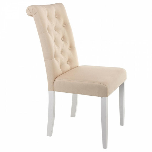 стул деревянный amelia white / fabric cream в Ижевске