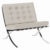 кресло barcelona chair молочное в Ижевске