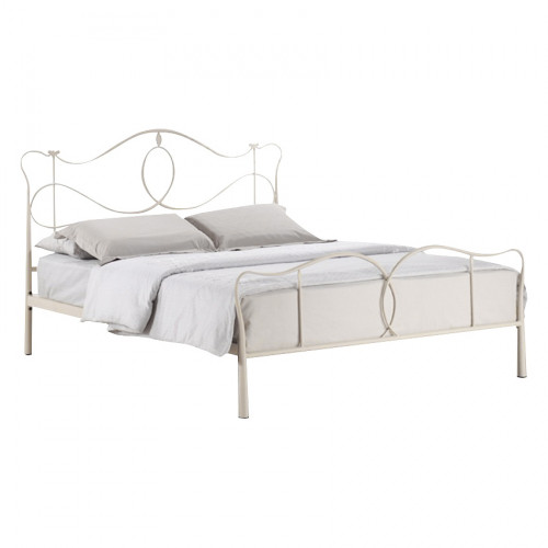 кованая двуспальная кровать 160х200 белая lili в Ижевске