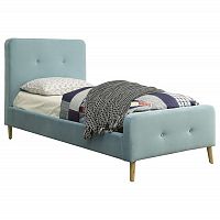 кровать button tufted flannelette blue 120х200 в Ижевске