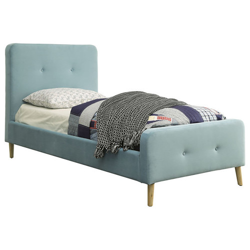 кровать button tufted flannelette blue 120х200 в Ижевске